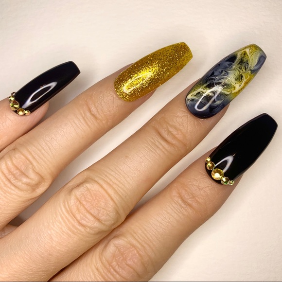 Custom gel press-on nails made by artisan set#1 - Picture 2 of 11